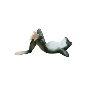Franz Frog Lying On Back Porcelain Figurine FZ00079 EUC